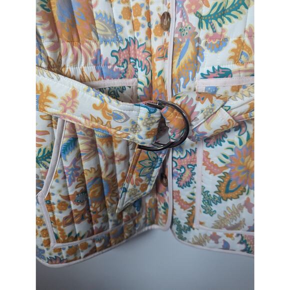 Derek Lam 10 Crosby NEW Pia Reversible Quilted Jacket Tangerine Multi XS - Picture 10 of 13